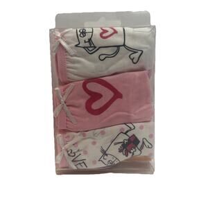 Bembi Girls Underwear 3 Pack Size 4Y Cotton Briefs Hearts Cat NIP